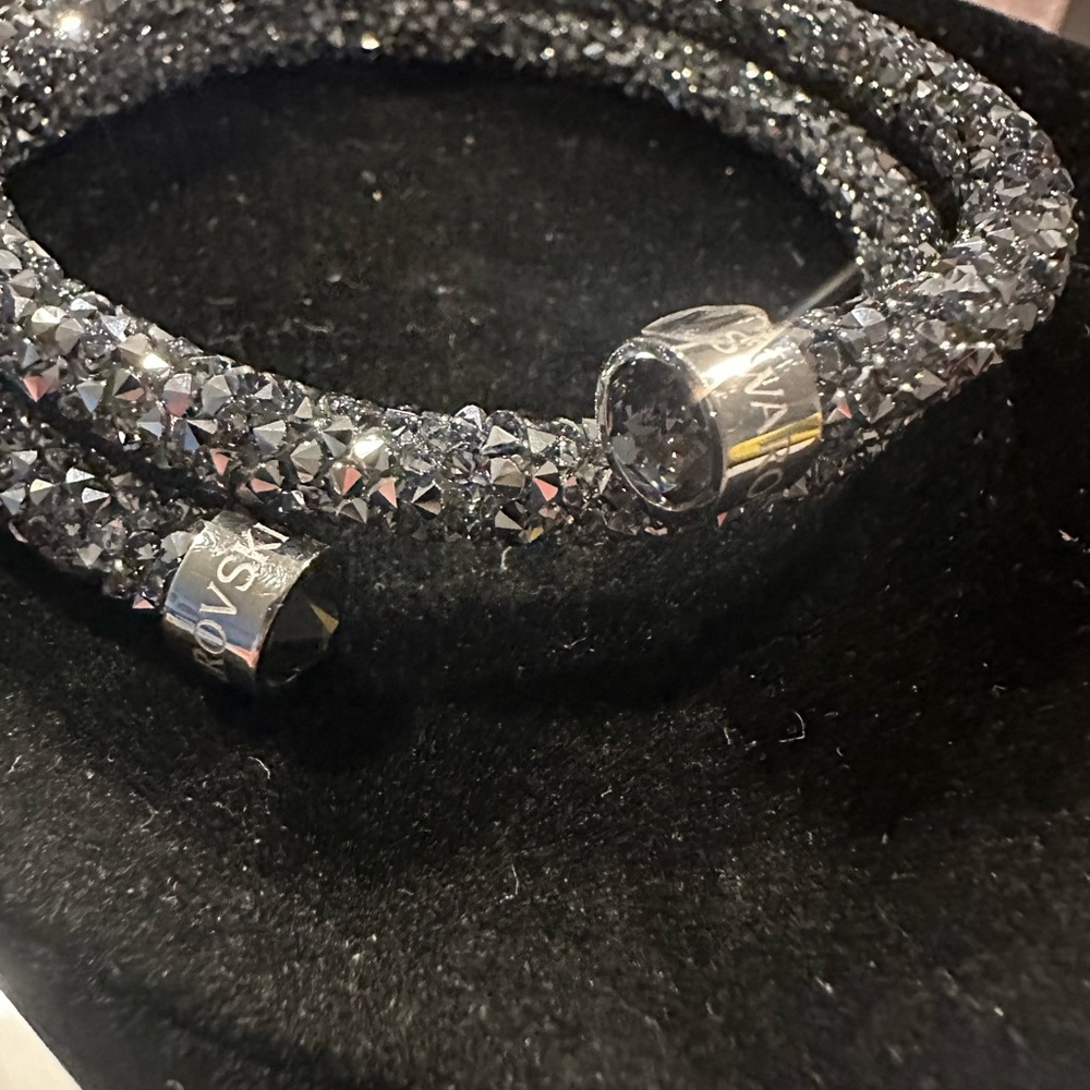 Swarovski Black Organic Textured Bracelet